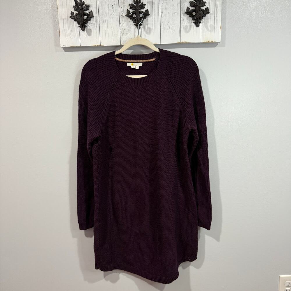 Boden Wool Blend Sweater Dress Black Cherry Size 14